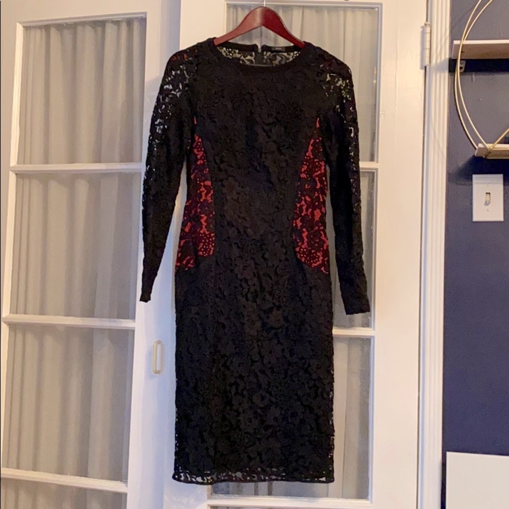 JOSEPH black & red lace dress size 40